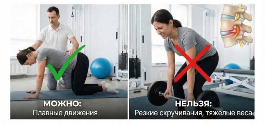 Упражнения при боли в пояснице и грыжах: что можно и что нельзя делать